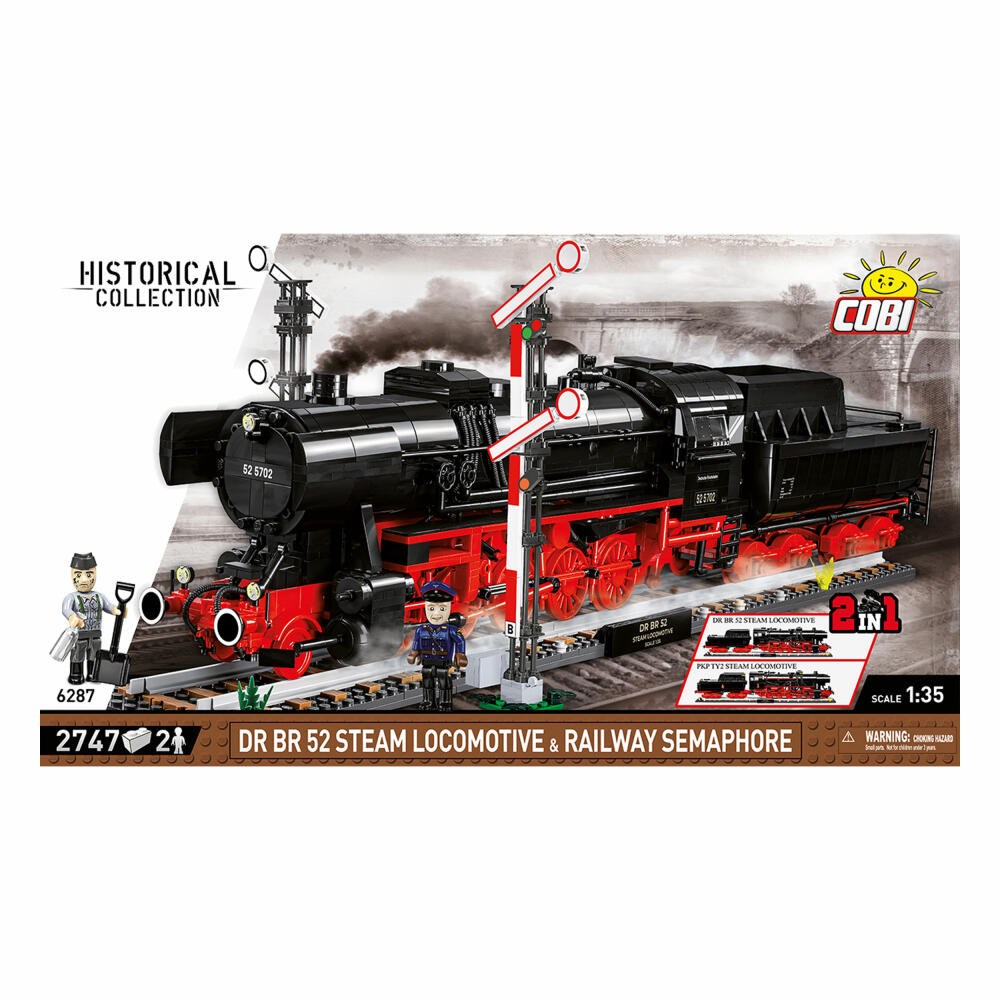COBI Klemmbausteinset DRB Class 52 Dampflokomotive & Weiche, 2745 Teile, 6287