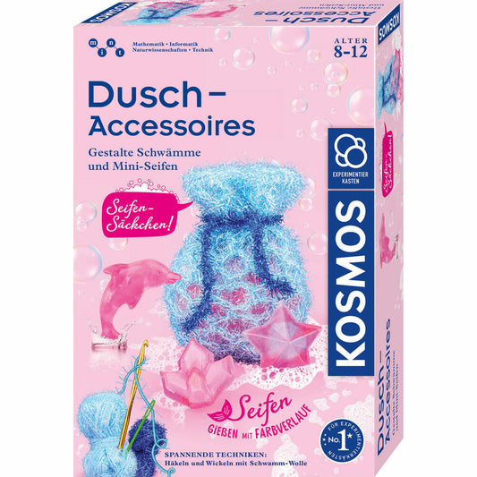 KOSMOS Dusch-Accessoires, Experimentierkasten, Seife, Schwamm, DIY, ab 8 Jahren, 671600