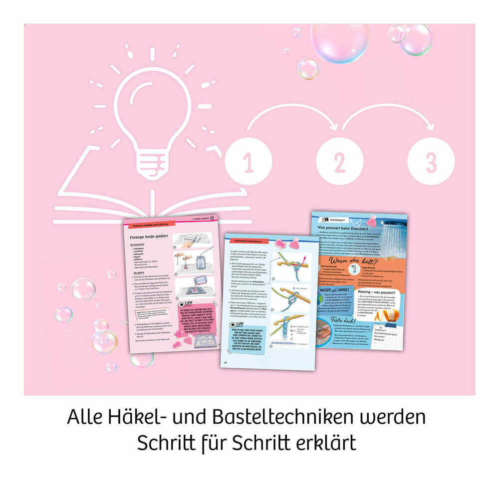 KOSMOS Dusch-Accessoires, Experimentierkasten, Seife, Schwamm, DIY, ab 8 Jahren, 671600