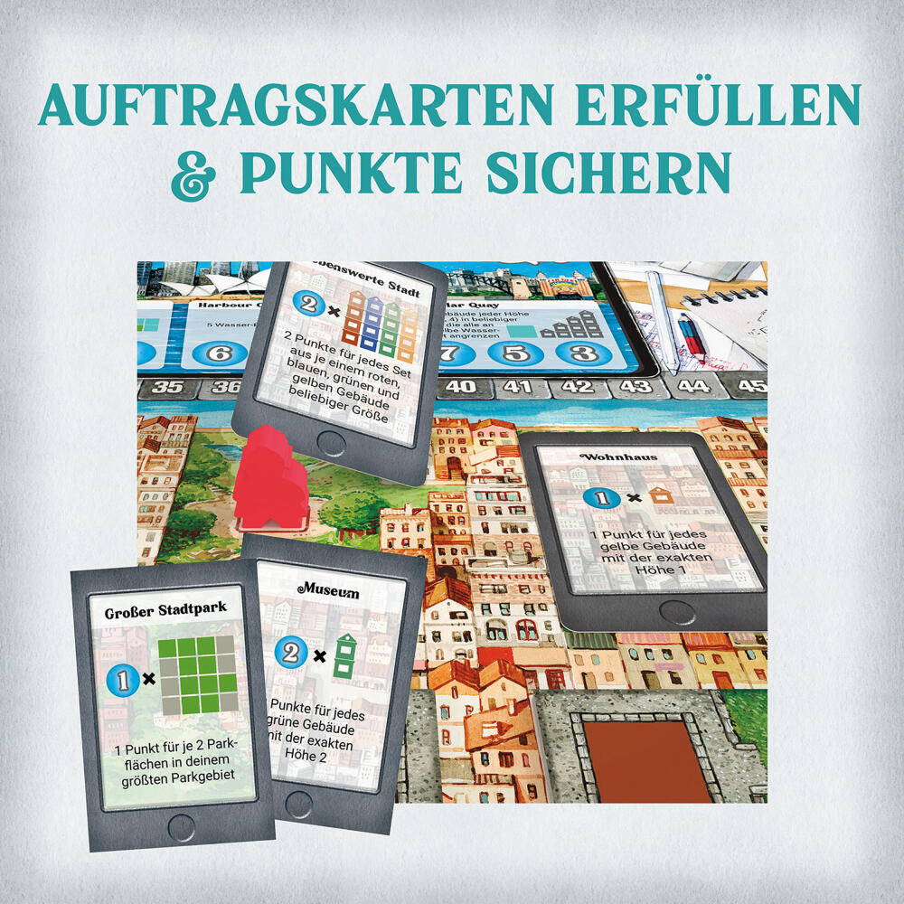 KOSMOS Cities, Strategiespiel, Gesellschaftsspiel, Bettspiel, ab 10 Jahren, 685096