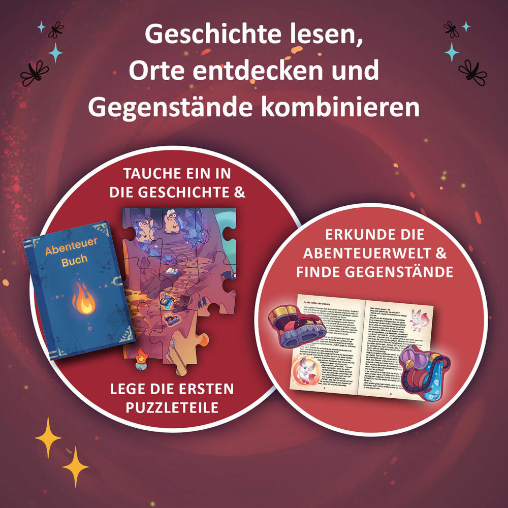 KOSMOS Adventure Puzzle In den Tiefen des Vulkans, Point & Click-Spiel, Abenteuerspiel, ab 8 Jahren, 684853