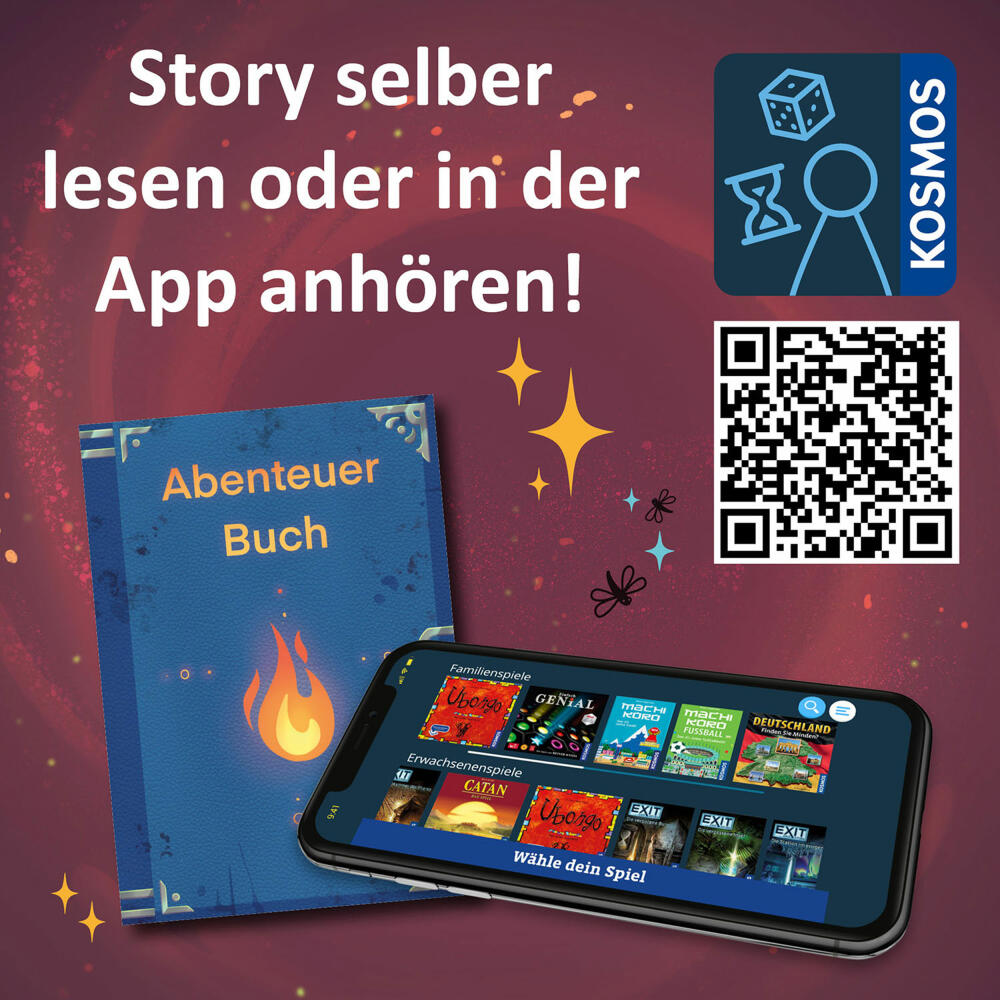 KOSMOS Adventure Puzzle In den Tiefen des Vulkans, Point & Click-Spiel, Abenteuerspiel, ab 8 Jahren, 684853