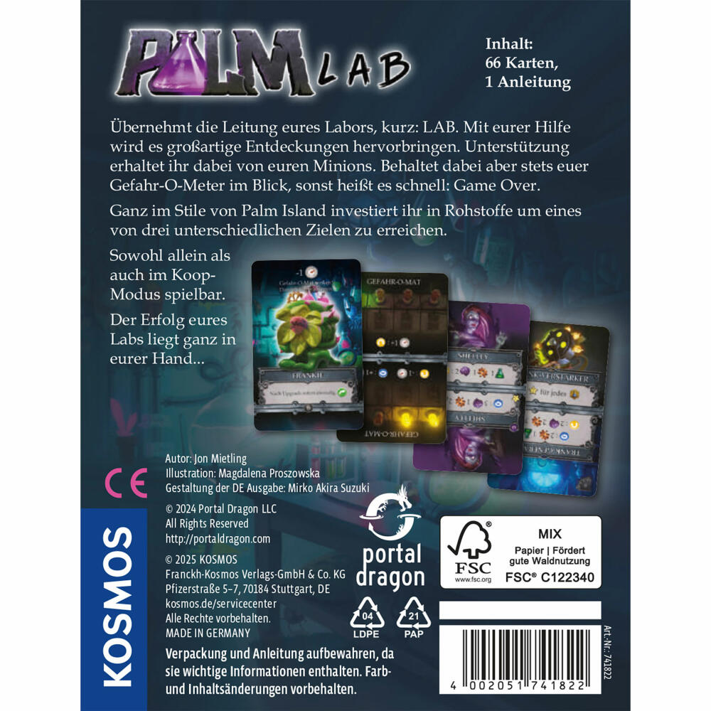 KOSMOS Palm Lab, Kartenspiel, Taktikspiel, Gesellschaftsspiel, ab 10 Jahren, 741822