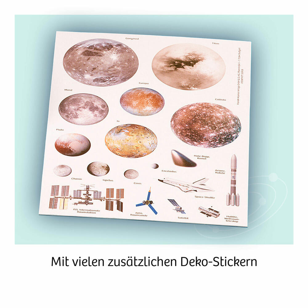 KOSMOS Nachtleuchtende Planeten, Experimentierkasten, Wandsticker, Sticker, ab 6 Jahren, 654269