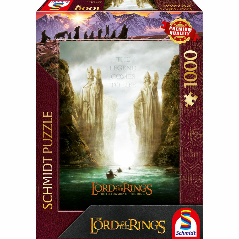 Schmidt Spiele Herr der Ringe The Fellowship of the Ring, Puzzle, Erwachsenenpuzzle, Premium, 1000 Teile, 58549