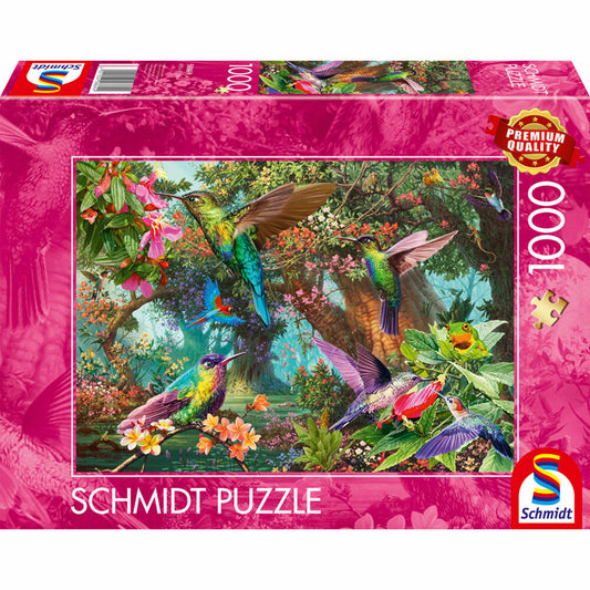 Schmidt Spiele Farbenspiel der Kolibris, Puzzle, Erwachsenenpuzzle, Standard, 1000 Teile, 58869