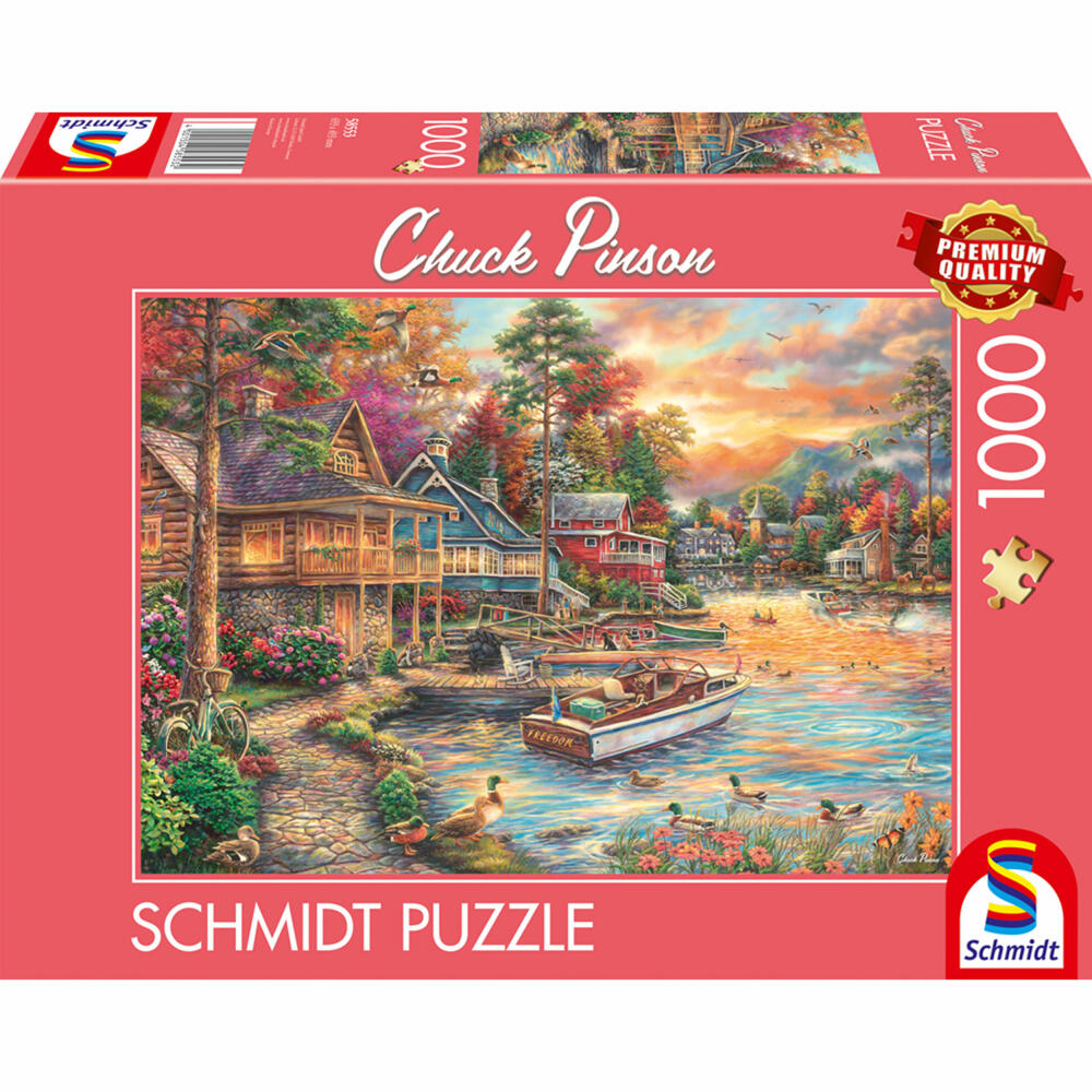 Schmidt Spiele Ufer im Abendgold, Chuck Pinson, Puzzle, Erwachsenenpuzzle, 1000 Teile, 58553