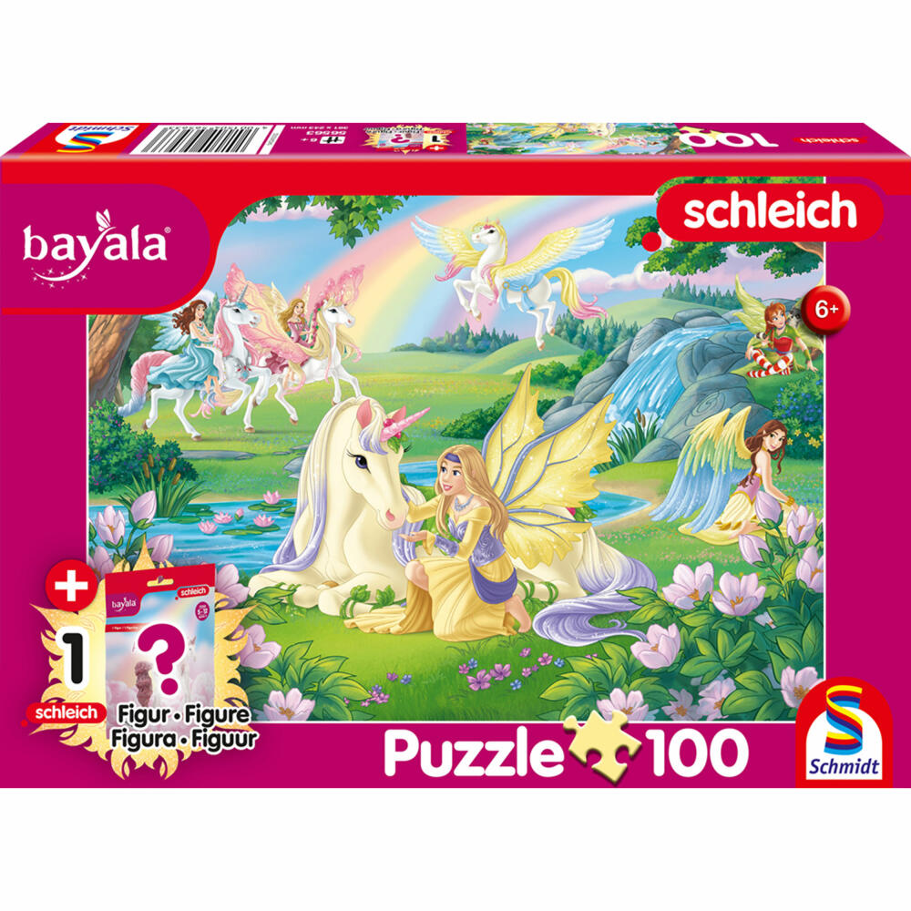 Schmidt Spiele Bayala Magische Einhörner, Puzzle, Kinderpuzzle, 100 Teile, mit Add-on, ab 6 Jahren, 56563