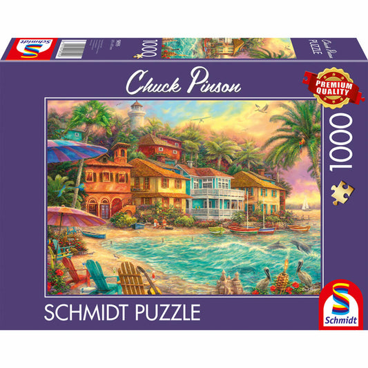 Schmidt Spiele Inselzeit, Chuck Pinson, Puzzle, Erwachsenenpuzzle, 1000 Teile, 58555