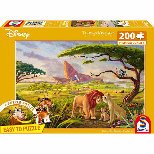Schmidt Spiele Disney The Lion King Remember Who You Are, Thomas Kinkade, Puzzle, 200 Teile, Graspappe, 56560