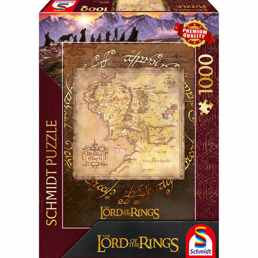 Schmidt Spiele Herr der Ringe Middle Earth, Puzzle, Erwachsenenpuzzle, Premium, 1000 Teile, 58551