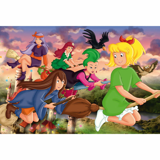 Schmidt Spiele Bibi Blocksberg Hexenrennen, Puzzle, Kinderpuzzle, 150 Teile, ab 7 Jahren, 56542
