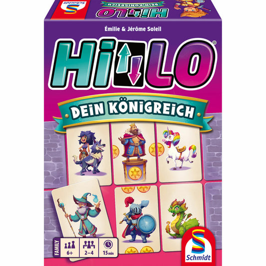 Schmidt Spiele HiLo Dein Königreich, Kinderspiel, Kartenspiel, Familienspiel, ab 6 Jahren, 40680