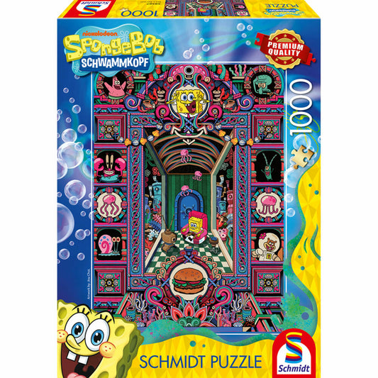 Schmidt Spiele SpongeBob SpongeBobs verrückte Welt, Paramount, Puzzle, Erwachsenenpuzzle, 1000 Teile, 58587