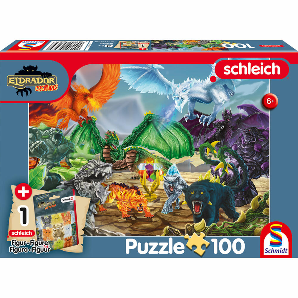 Schmidt Spiele Eldrador Kampf um den Superkristall, Puzzle, Kinderpuzzle, 100 Teile, mit Add-on, ab 6 Jahren, 56565