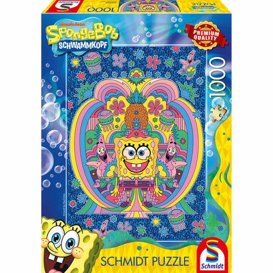 Schmidt Spiele SpongeBob Hommage an SpongeBob, Paramount, Puzzle, Erwachsenenpuzzle, 1000 Teile, 58588