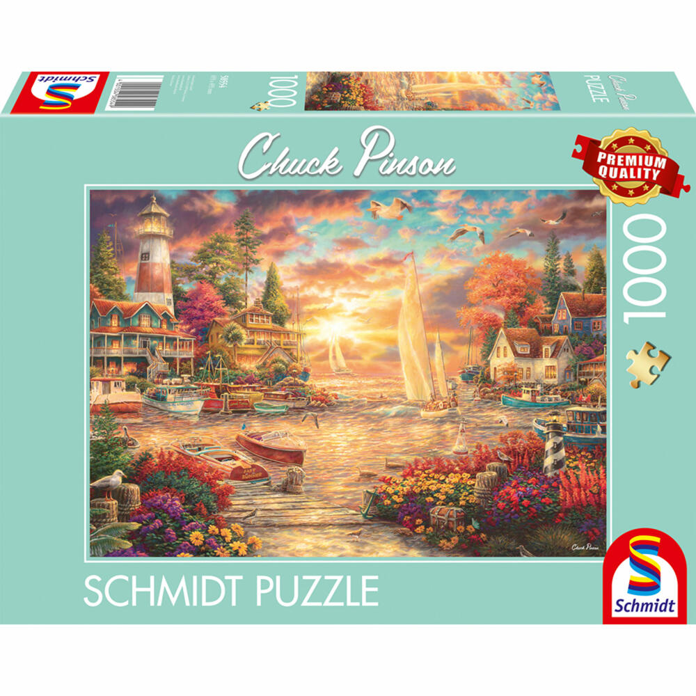 Schmidt Spiele Morgenstille am See, Chuck Pinson, Puzzle, Erwachsenenpuzzle, 1000 Teile, 58554