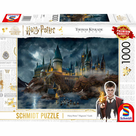 Schmidt Spiele Wizarding World Harry Potter Hogwarts Castle, Thomas Kinkade, Puzzle, Erwachsenenpuzzle, 1000 Teile, 58577