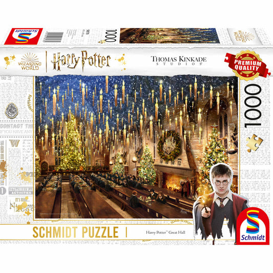 Schmidt Spiele Wizarding World Harry Potter Great Hall, Thomas Kinkade, Puzzle, Erwachsenenpuzzle, 1000 Teile, 58578