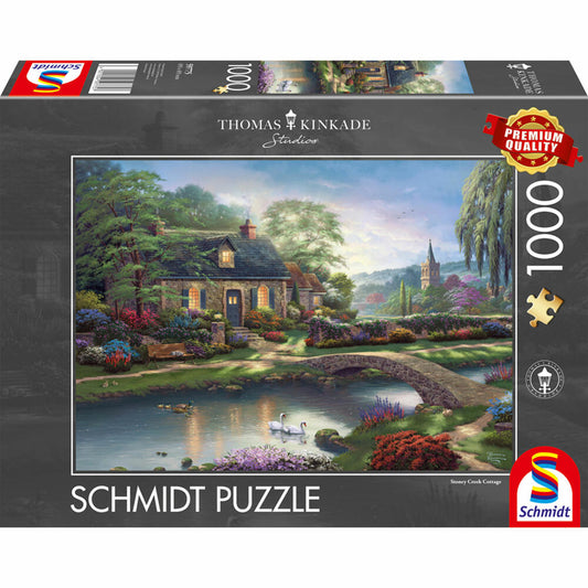 Schmidt Spiele Stoney Creek Cottage, Thomas Kinkade, Puzzle, Erwachsenenpuzzle, 1000 Teile, 59775