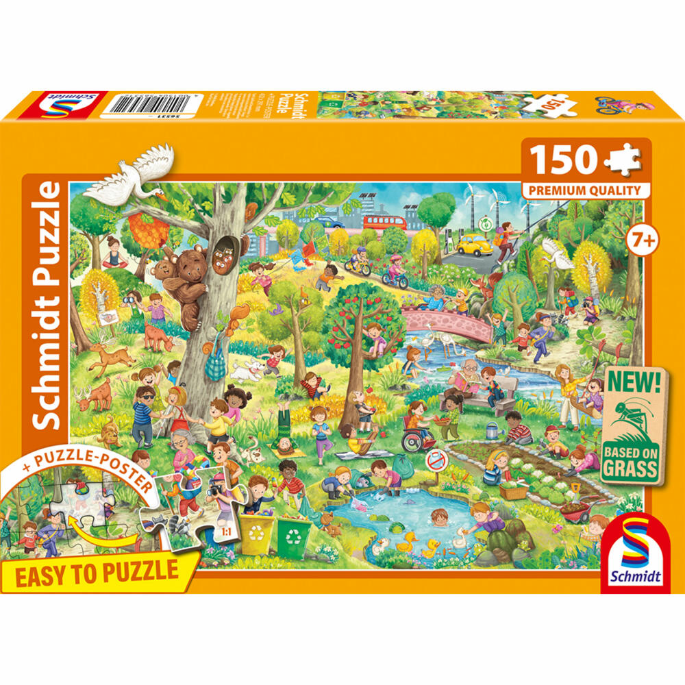 Schmidt Spiele Spiel, Spaß und Umweltschutz, Puzzle, Kinderpuzzle, 150 Teile, ab 7 Jahren, 56531