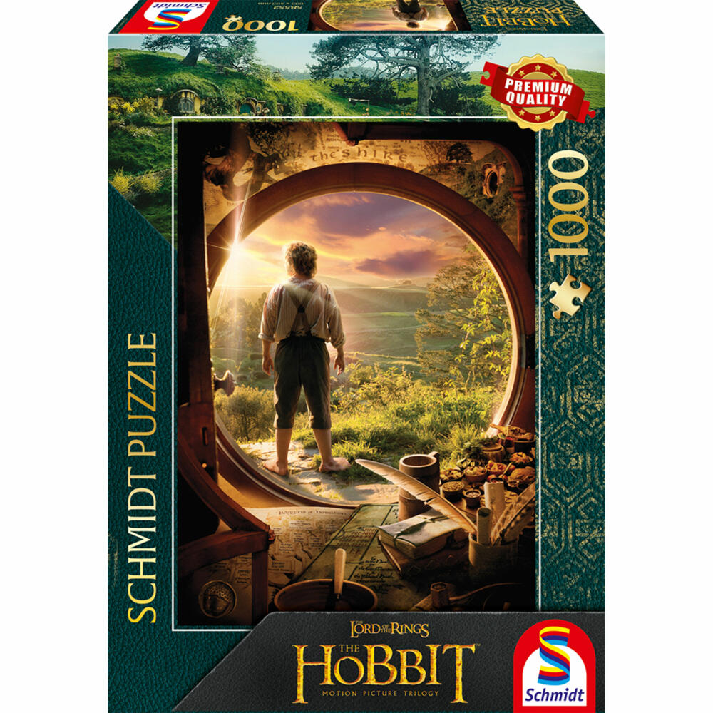 Schmidt Spiele Der Hobbit Leaving Bag End, Puzzle, Erwachsenenpuzzle, Premium, 1000 Teile, 58552