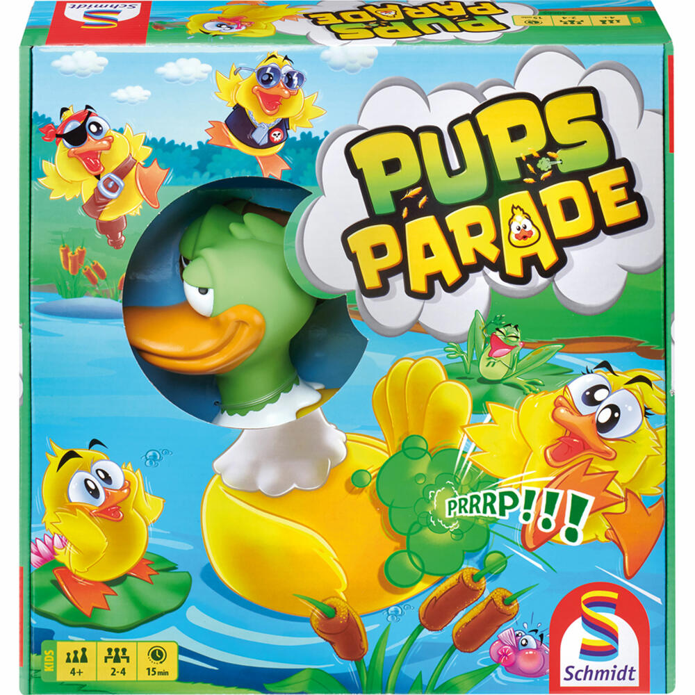 Schmidt Spiele Pupsparade, Kinderspiel, Familienspiel, Brettspiel, ab 4 Jahren, 40665