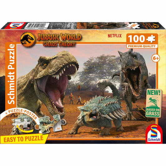 Schmidt Spiele Jurassic World Eine neue Ära, Puzzle, Kinderpuzzle, 100 Teile, ab 6 Jahren, 56561