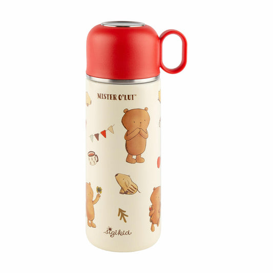 sigikid Mister O Lui Isolierflasche, Trinkflasche, Isoflasche, Thermoflasche, Kinder Flasche, Edelstahl, 450 ml, 52929