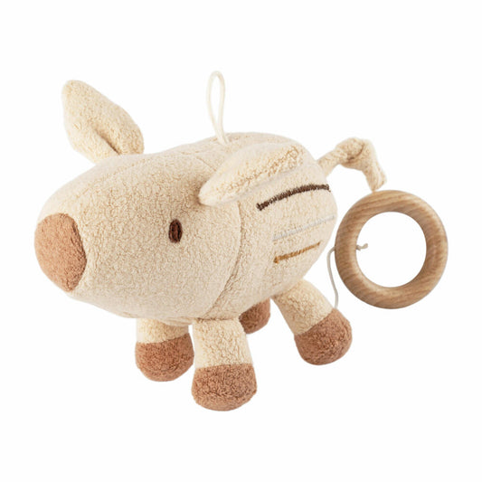 sigikid Mister O Lui Spieluhr Streifenschwein Rupert, Kinderspieluhr, Einschlafhilfe, Spiel Uhr, Baumwolle / Polyester, 52931