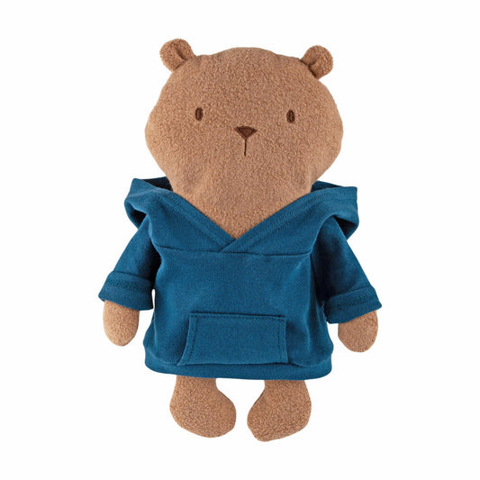 sigikid Mister O Lui Mister O Lui, blauer Hoodie, Kuscheltier, Plüschtier, Stofftier, Baumwolle / Polyester, 52933
