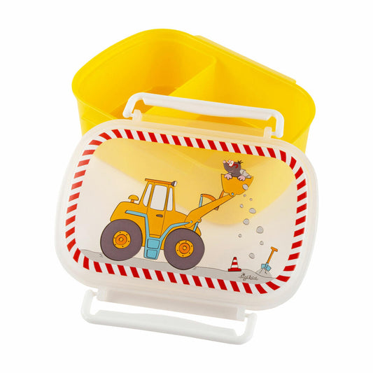 sigikid Bodo Bagger Brotdose, Brotbox, Butterbrotdose, Vesperdose, Kinder, Kunststoff, 17 x 11 cm, Gelb, 25267