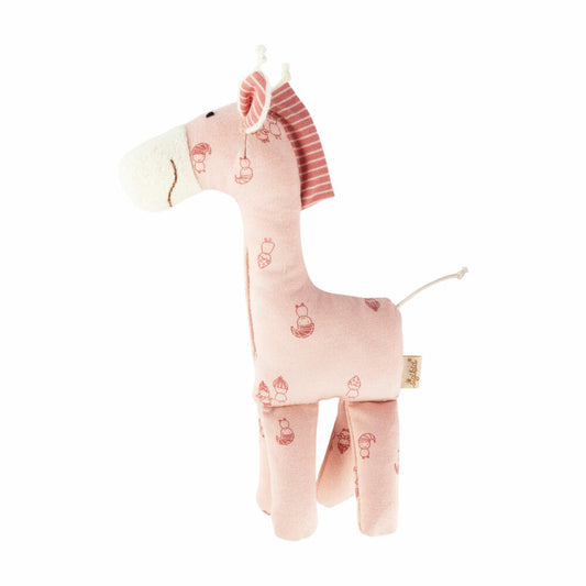 sigikid Giraffe rosa sigibaby, Greifling, Greifspielzeug, Babyspielzeug, Spielzeug, Baby, Baumwolle, 39978