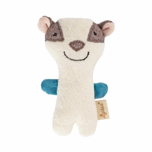 sigikid Greifling Dachs sigibaby, Greifspielzeug, Babyspielzeug, Spielzeug, Baby, Baumwolle, Weiß / Blau, 39987