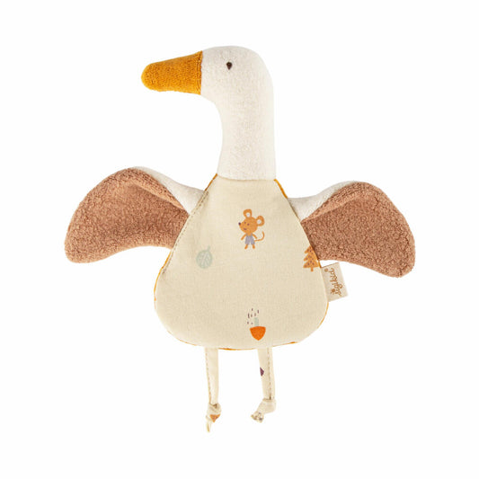 sigikid Greifling Gans sigibaby, Greifspielzeug, Babyspielzeug, Spielzeug, Baby, Baumwolle, Cremeweiß, 39980