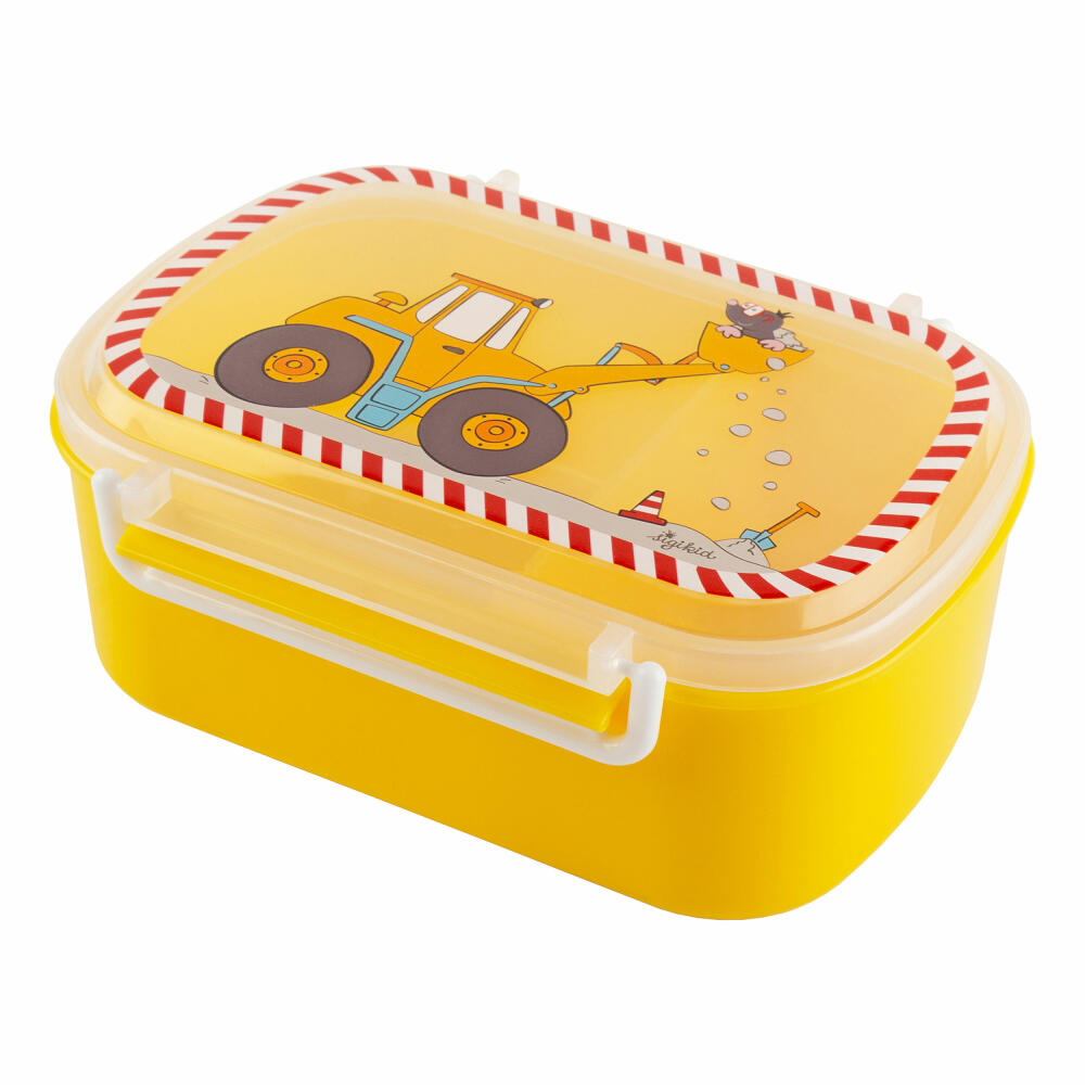 sigikid Bodo Bagger Brotdose, Brotbox, Butterbrotdose, Vesperdose, Kinder, Kunststoff, 17 x 11 cm, Gelb, 25267