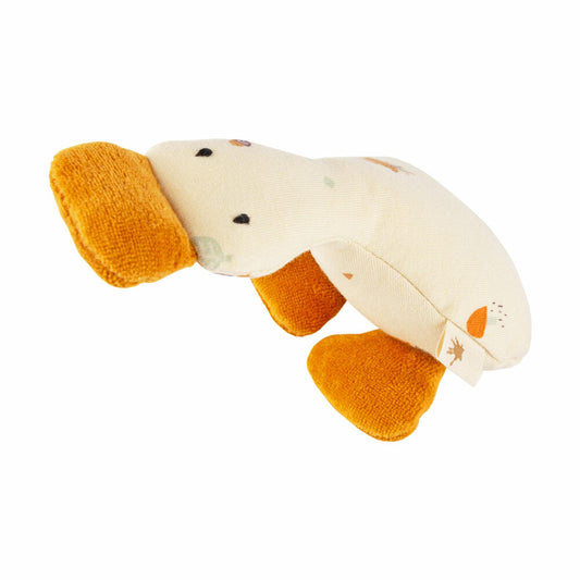 sigikid Gans beige sigibaby, Rassel, Greifling, Greifspielzeug, Baby, Baumwolle, Cremeweiß, 39994
