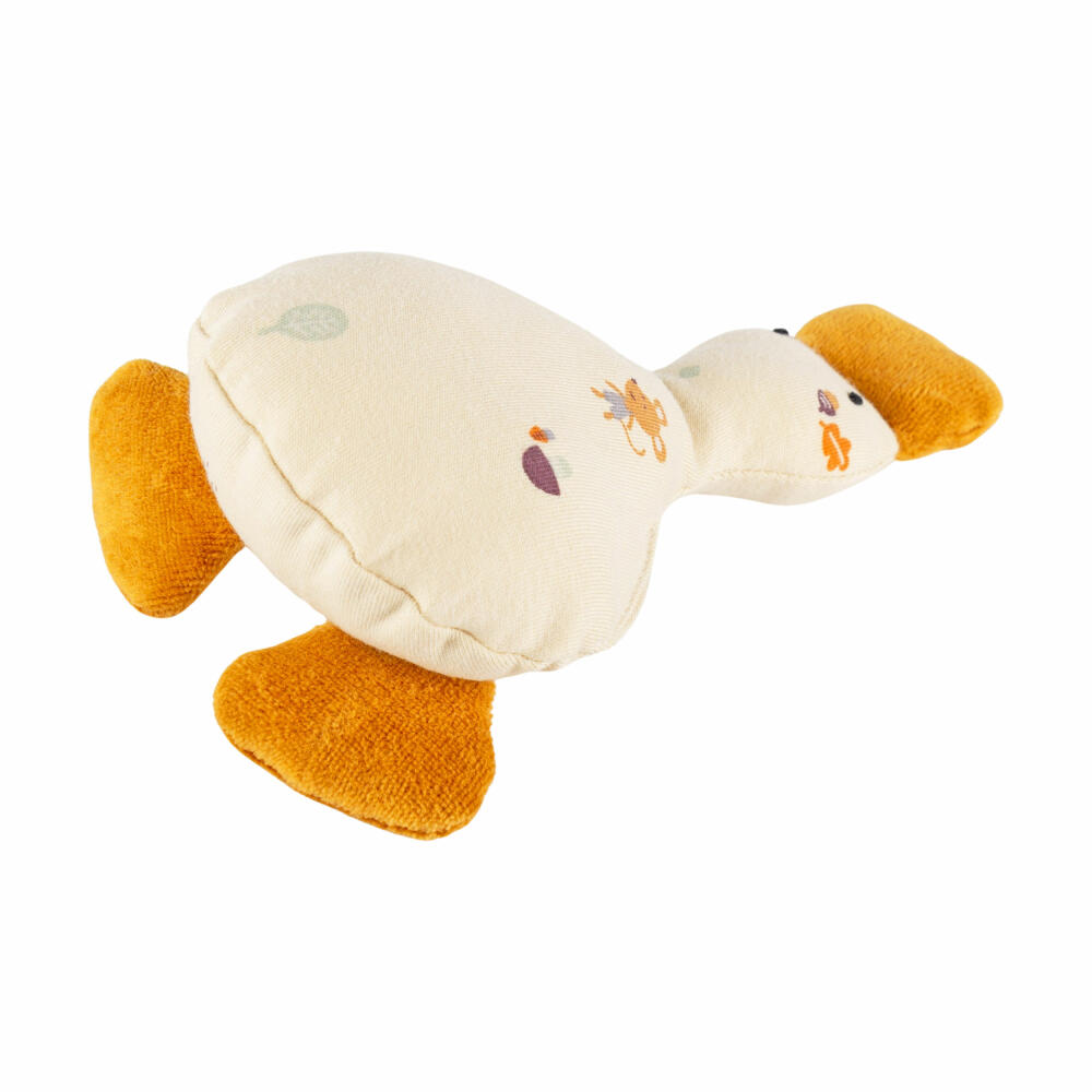sigikid Gans beige sigibaby, Rassel, Greifling, Greifspielzeug, Baby, Baumwolle, Cremeweiß, 39994