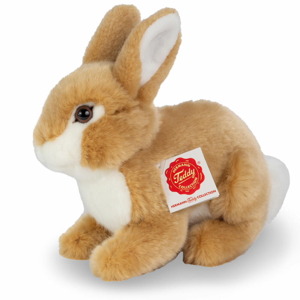 Teddy Hermann Hase sitzend, Kuscheltier, Stofftier, Plüschtier, Beige, 20 cm, 937265