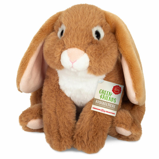 Teddy Hermann Häschen, Kuscheltier, Stofftier, Plüschtier, Nougat, 19 cm, 937357