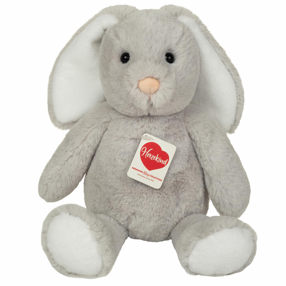 Teddy Hermann Häschen Abby, Kuscheltier, Stofftier, Plüschtier, Grau, 32 cm, 939719