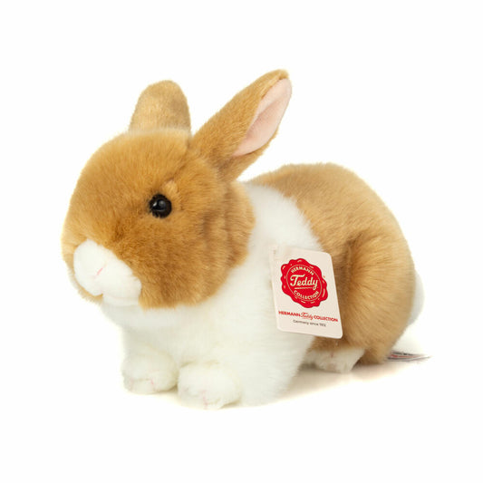 Teddy Hermann Hase, Kuscheltier, Stofftier, Plüschtier, Beige-Weiss, 23 cm, 937364