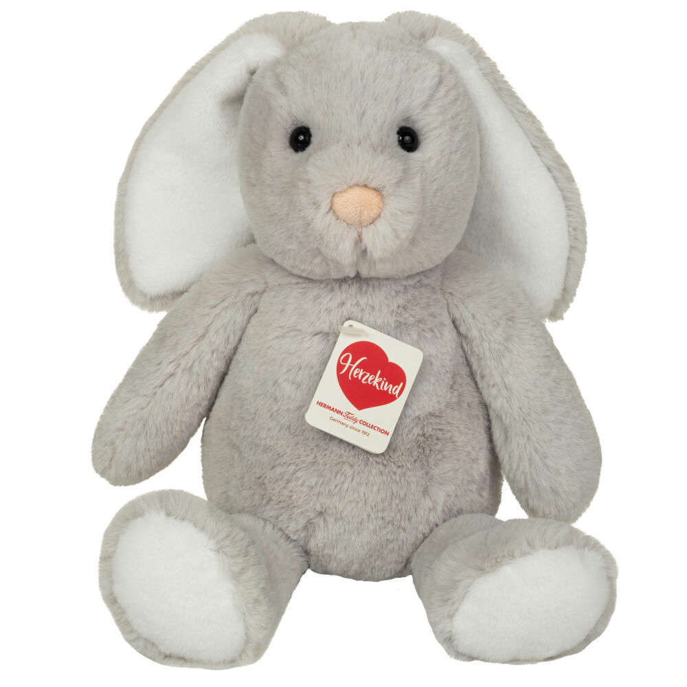 Teddy Hermann Häschen Abby, Kuscheltier, Stofftier, Plüschtier, Grau, 32 cm, 939719