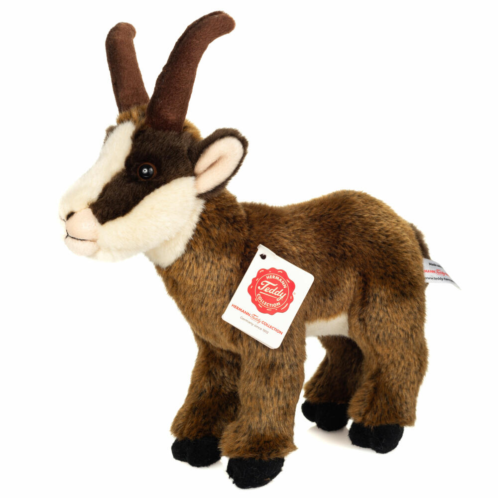 Teddy Hermann Gämse, Kuscheltier, Stofftier, Plüschtier, braun, 23 cm, 908111