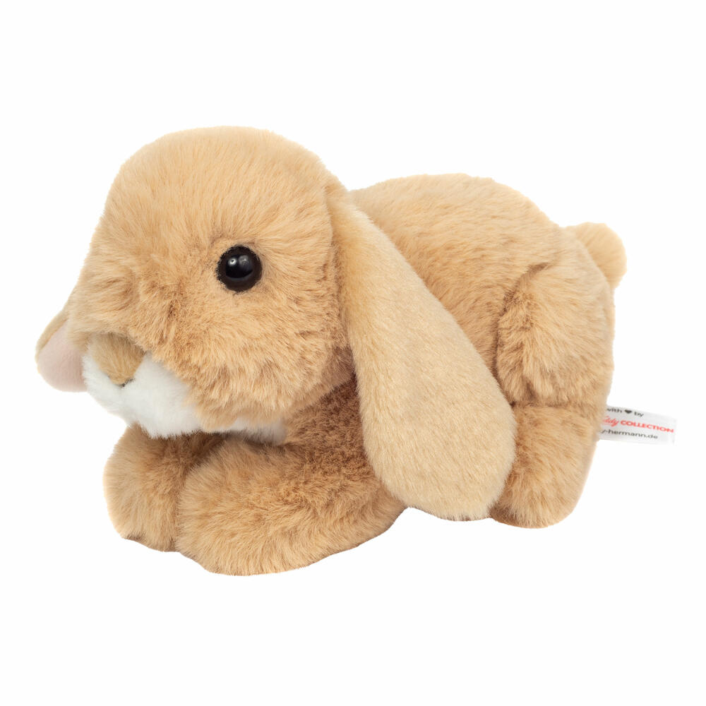 Teddy Hermann Hase, Kuscheltier, Stofftier, Plüschtier, Beige, 17 cm, 937319