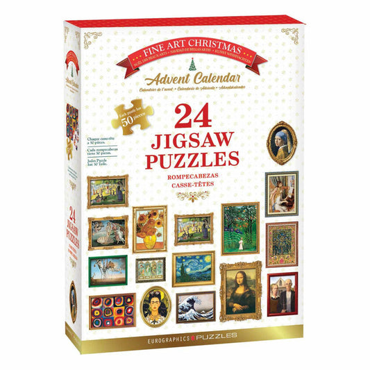 Eurographics Puzzle-Adventskalender Masterpieces, 24 x 50 Teile, 8924-6042