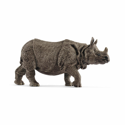 Schleich Wild Life Panzernashorn, Nashorn, Säugetier, Wildtier, Spielfigur, 6.7 cm, 14816