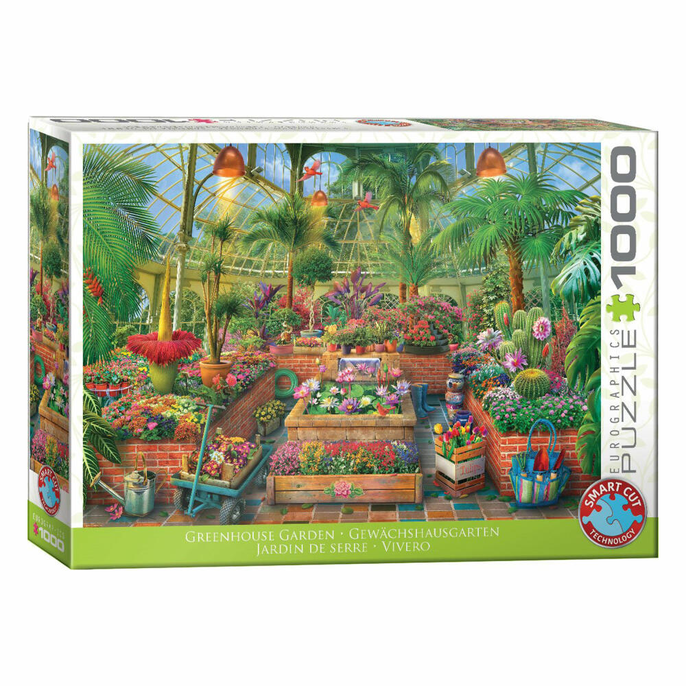 Eurographics Puzzle Gewächshausgarten, Blumenbeet - Eduard, 1000 Teile, 6000-6014