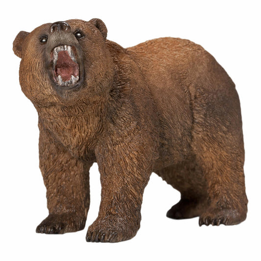 Schleich Wild Life Grizzly Bear, Grizzlies, Grizzly Bear, Wild Animal, Toy Figure, 5.5 cm, 14685