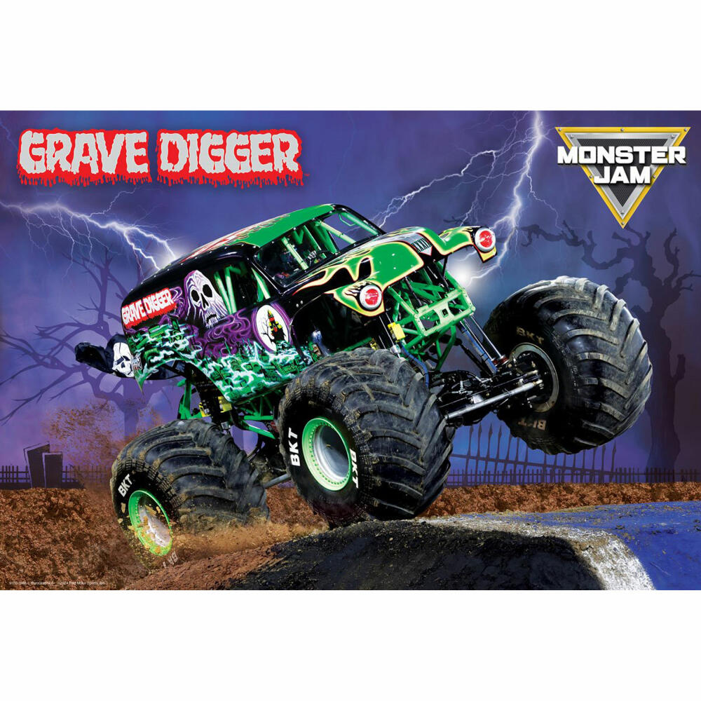 Eurographics Puzzle mit Lunch Bag Monster Jam - Grave Digger, 100 Teile, 9100-5938